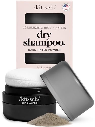 Unscented Dry Shampoo Powder for Dark Hair with Rice Protein – Volumizing, Non-Toxic, Travel Size (0.28 oz) - görsel 2