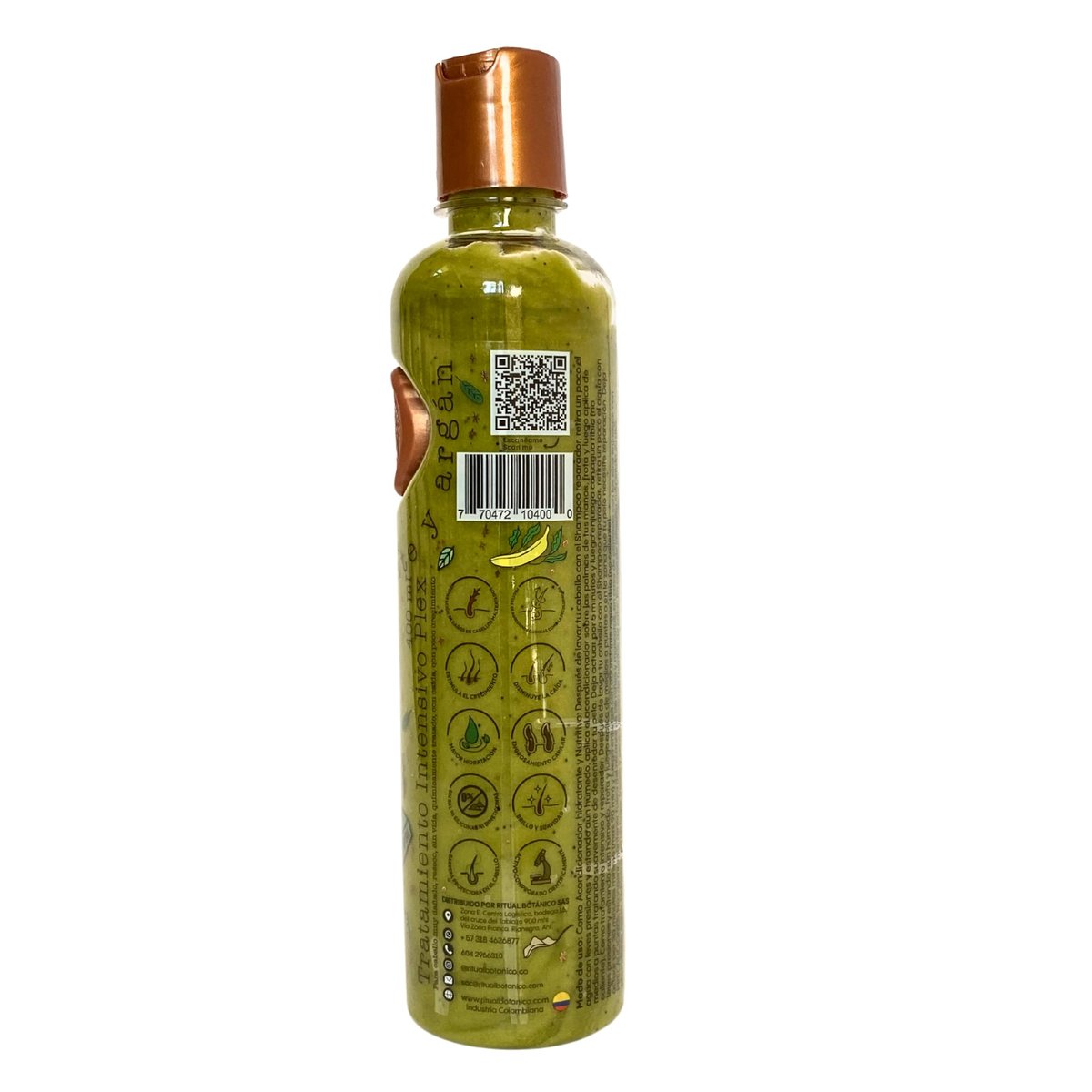 Ritual Botanico Tratamiento Natural Intensivo Plex con Banana, Aguacate y Argan - 400 ml (13.53 Fl Oz) - Sin Dimethicone ni Silicon - Green Avelisse