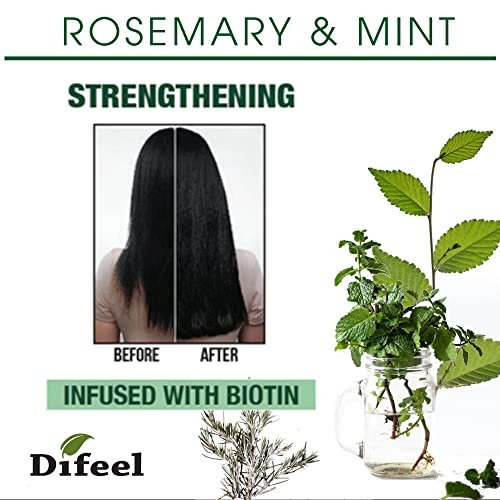 Difeel Rosemary and Mint Premium Hair Oil with Biotin - 8 oz for Hair Growth - görsel 8