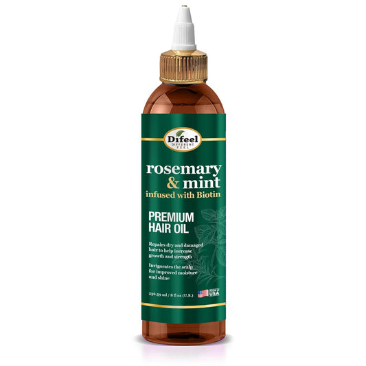 Difeel Rosemary and Mint Premium Hair Oil with Biotin - 8 oz for Hair Growth