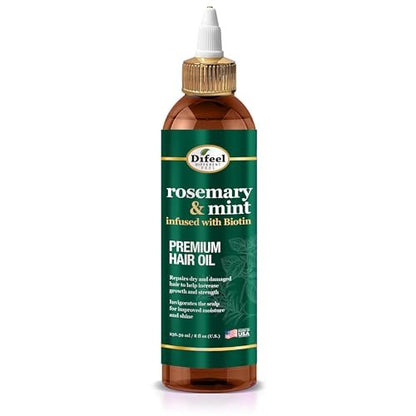 Difeel Rosemary and Mint Premium Hair Oil with Biotin - 8 oz for Hair Growth