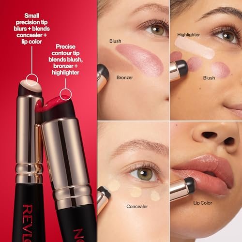 Revlon Dual Ended Jelly Makeup Blender Tool - Silicone Applicator for Blush, Bronzer, Concealer, Contour, Eyes & Lips, 1 Count - görsel 4