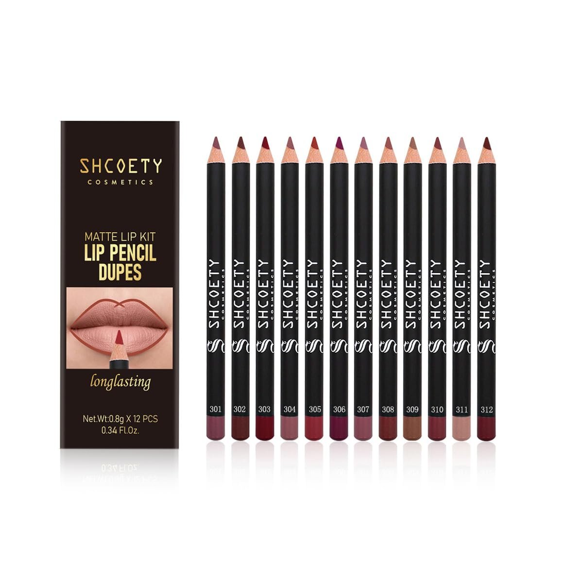 Baorder 12 Colors Matte Lip Liner Set - Waterproof, Long-Lasting Nude Lip Pencils for Defining & Filling - görsel 1