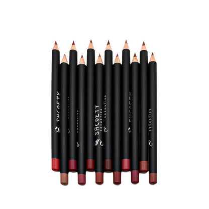 Baorder 12 Colors Matte Lip Liner Set - Waterproof, Long-Lasting Nude Lip Pencils for Defining & Filling