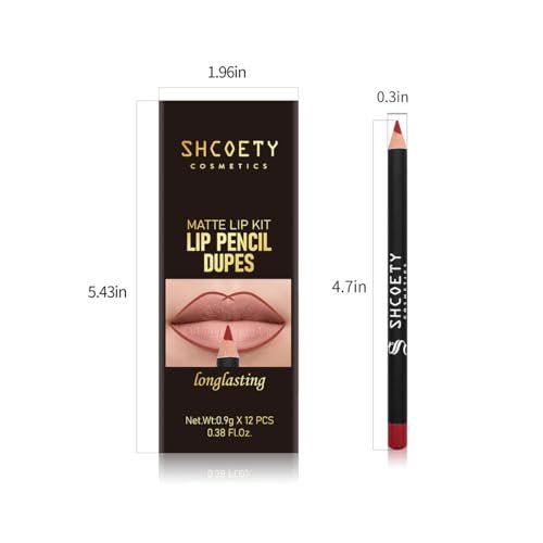 Baorder 12 Colors Matte Lip Liner Set - Waterproof, Long-Lasting Nude Lip Pencils for Defining & Filling - görsel 8