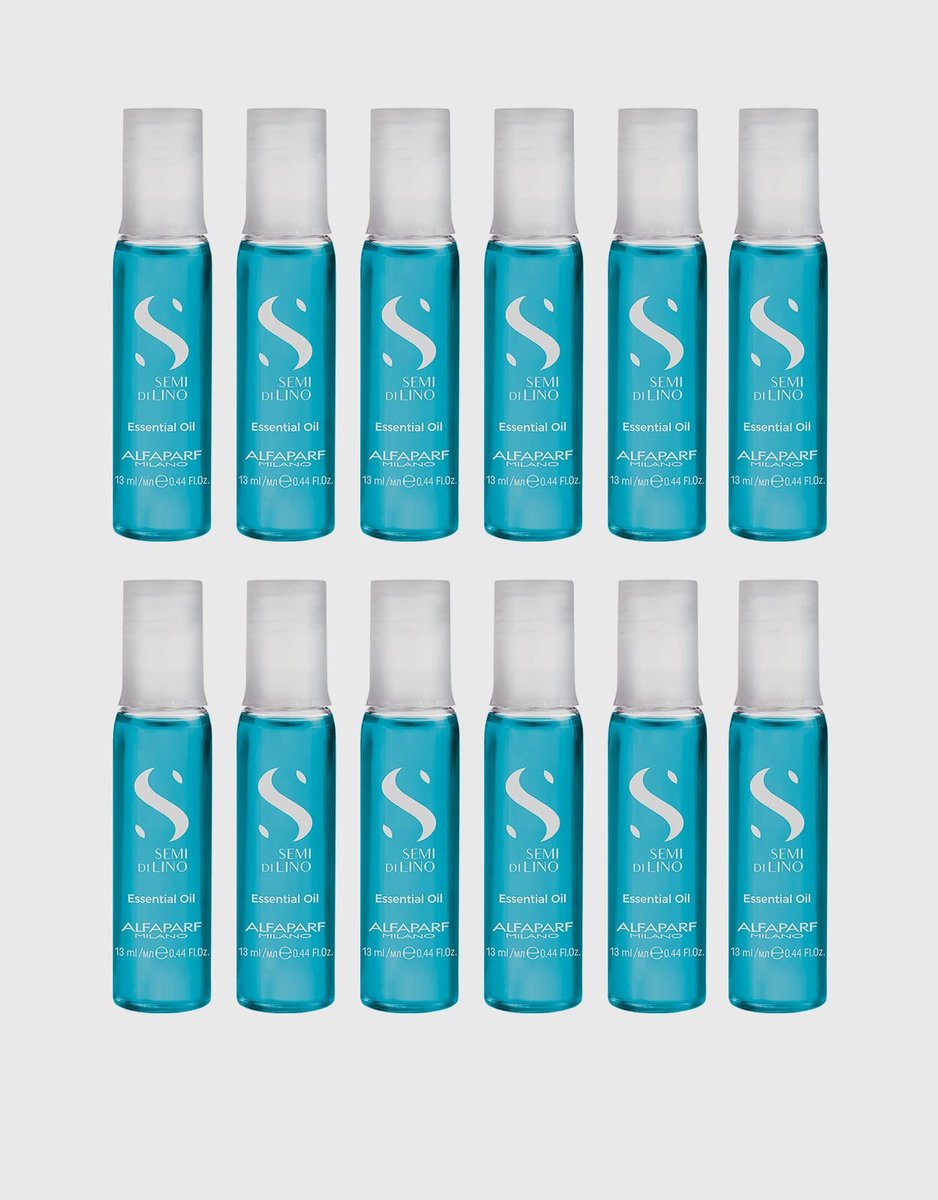 ALFAPARF MILANO Semi Di Lino Sublime Essential Hair Oil Treatment – Lightweight Hair Oil for Glossy, Shiny Hair – 12 Vials, 5.28 Fl Oz Avelisse