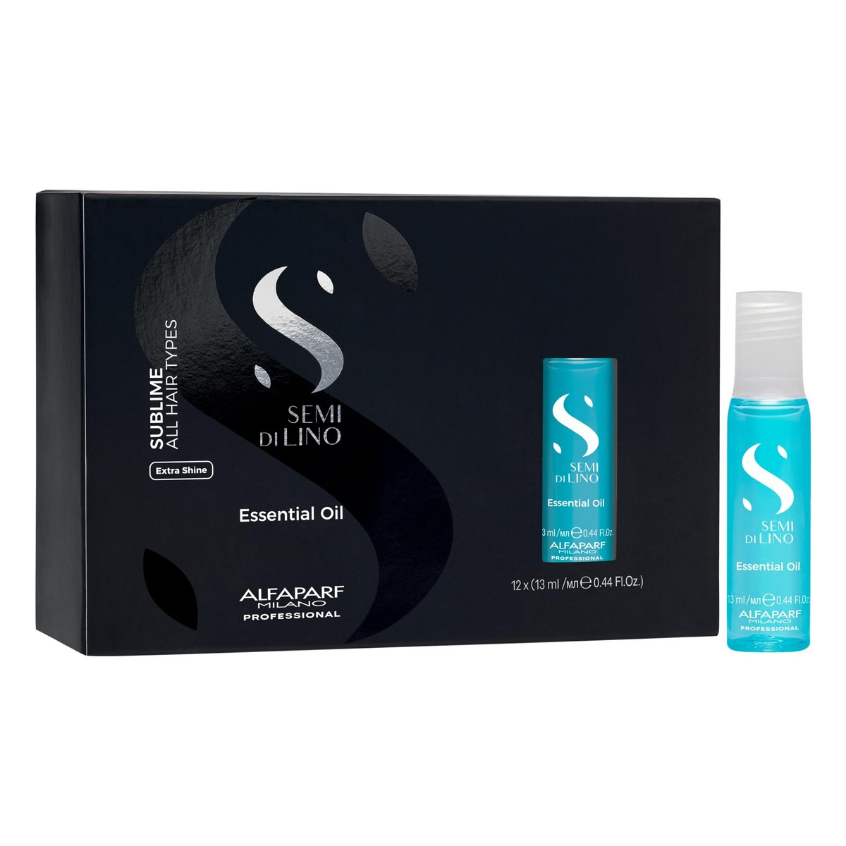 ALFAPARF MILANO Semi Di Lino Sublime Essential Hair Oil Treatment – Lightweight Hair Oil for Glossy, Shiny Hair – 12 Vials, 5.28 Fl Oz Avelisse