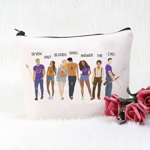 POFULL Book Lover Cosmetic Bag: Seven Half Bloods Shall Answer The Call – Bookish Gift Makeup Pouch (Beige, Canvas) - görsel 10