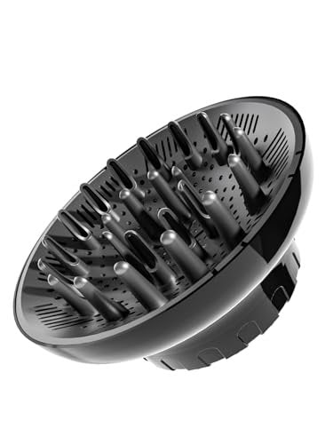 Universal Hair Diffuser Attachment for Curly Hair – Fits 1.5-2.5" Hair Dryers, Black - görsel 2