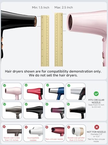 Universal Hair Diffuser Attachment for Curly Hair – Fits 1.5-2.5" Hair Dryers, Black - görsel 8