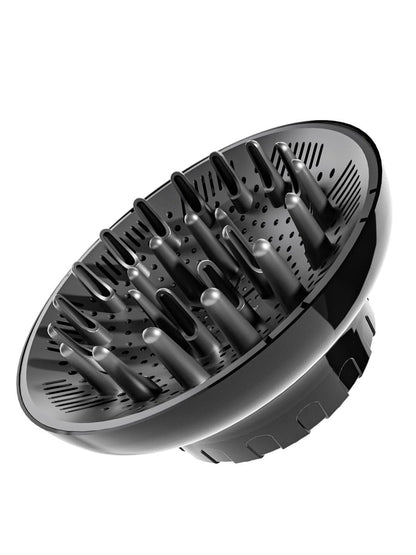 Universal Hair Diffuser Attachment for Curly Hair – Fits 1.5-2.5" Hair Dryers, Black