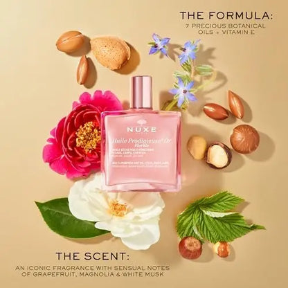 Nuxe Huile Prodigieuse Floral Shimmering Multi-Purpose Dry Oil - Radiant Glow & Hydration, 1.6 Fl Oz Avelisse