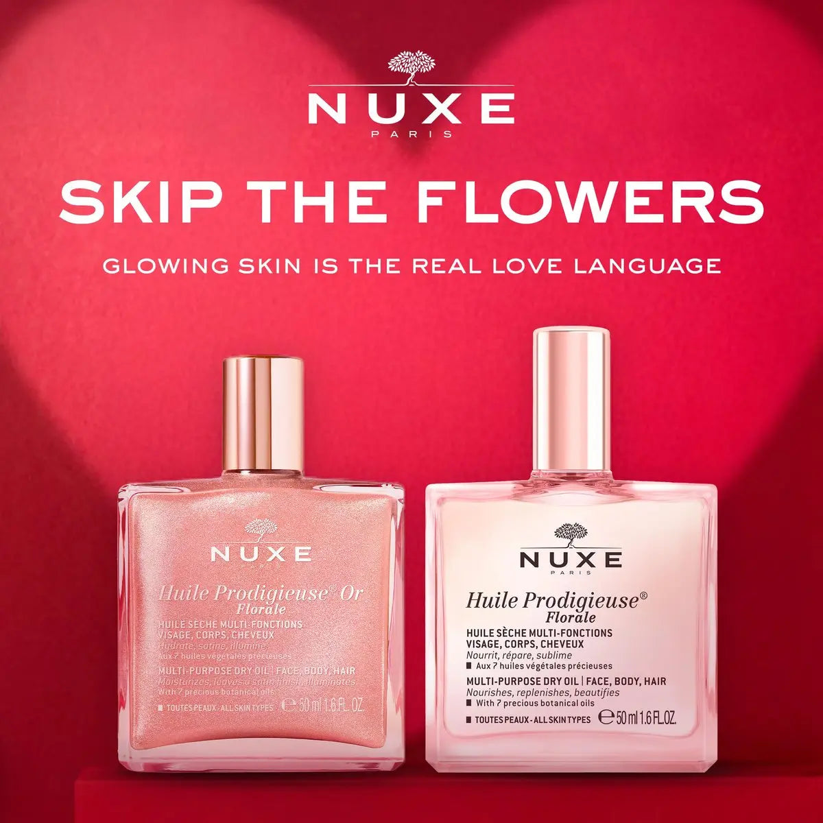 Nuxe Huile Prodigieuse Floral Shimmering Multi-Purpose Dry Oil - Radiant Glow & Hydration, 1.6 Fl Oz Avelisse