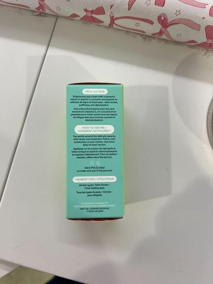 Bubble Skincare Morning Rays Brightening Eye Cream - Vitamin C Under Eye Cream for Dark Circles & Puffiness - Enriched with Green Tea Extract to Calm, Protect & Soothe Skin (15ml) Avelisse