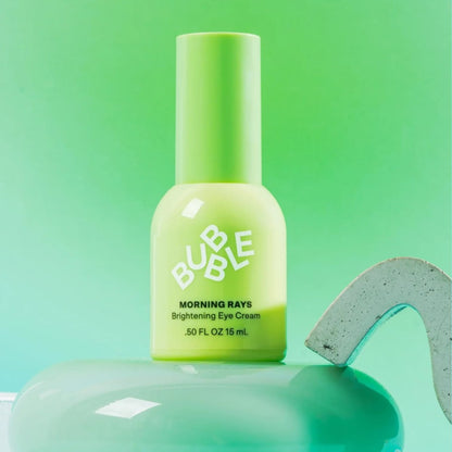 Bubble Skincare Morning Rays Brightening Eye Cream - Vitamin C Under Eye Cream for Dark Circles & Puffiness - Enriched with Green Tea Extract to Calm, Protect & Soothe Skin (15ml) Avelisse