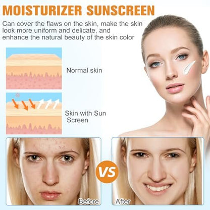 Tinted Sunscreen for Face SPF 50 - Universal Protector Solar Con Color, Face Sunscreen Moisturizer, Hydrating Sun Essence, No Sticky | Travel Size Sunscreen (2-Pack) Avelisse
