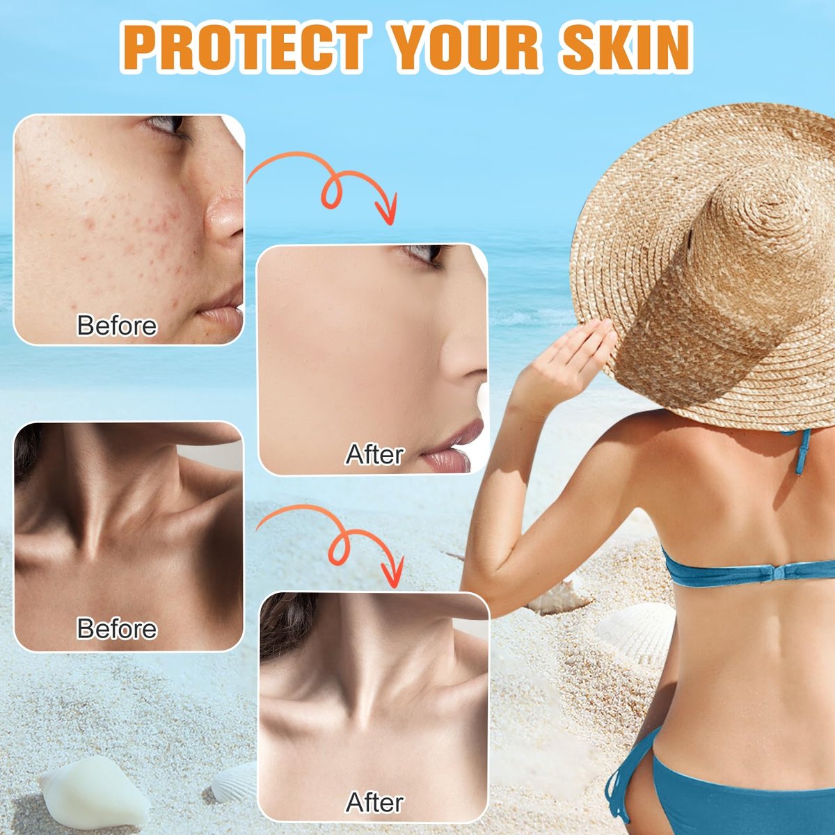Tinted Sunscreen for Face SPF 50 - Universal Protector Solar Con Color, Face Sunscreen Moisturizer, Hydrating Sun Essence, No Sticky | Travel Size Sunscreen (2-Pack) Avelisse