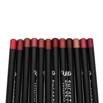 Petansy 12 Colors Matte Lip Liner Set – Long Lasting, Waterproof, High Pigmented Lip Pencils
