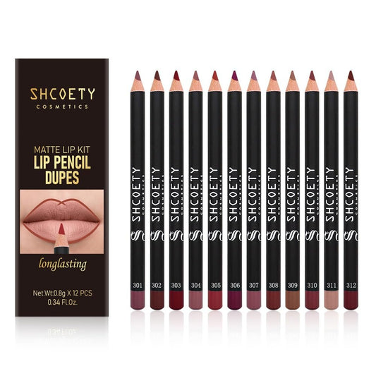 Petansy 12 Colors Matte Lip Liner Set – Long Lasting, Waterproof, High Pigmented Lip Pencils