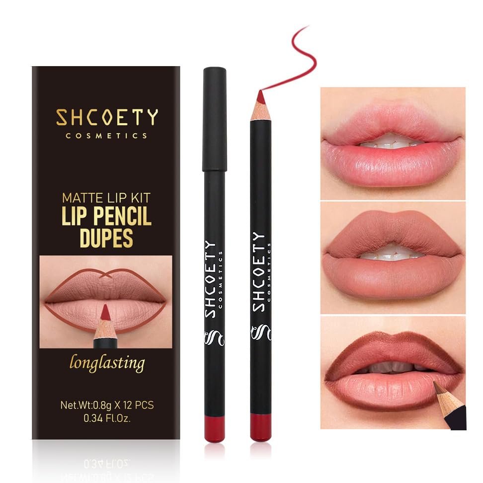 Petansy 12 Colors Matte Lip Liner Set – Long Lasting, Waterproof, High Pigmented Lip Pencils - görsel 3