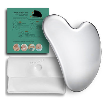 BYYDDIY Spherical Surface Stainless Steel Gua Sha Facial Tool – Tighten Skin, Reduce Wrinkles, Body & Eye Massager (Silver)