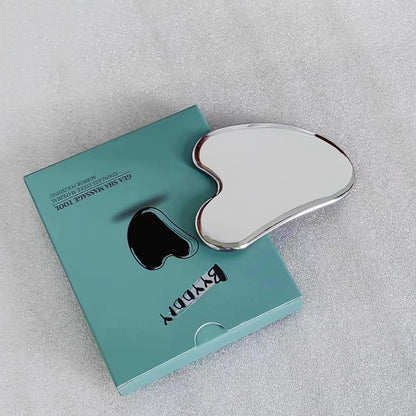 BYYDDIY Spherical Surface Stainless Steel Gua Sha Facial Tool – Tighten Skin, Reduce Wrinkles, Body & Eye Massager (Silver)