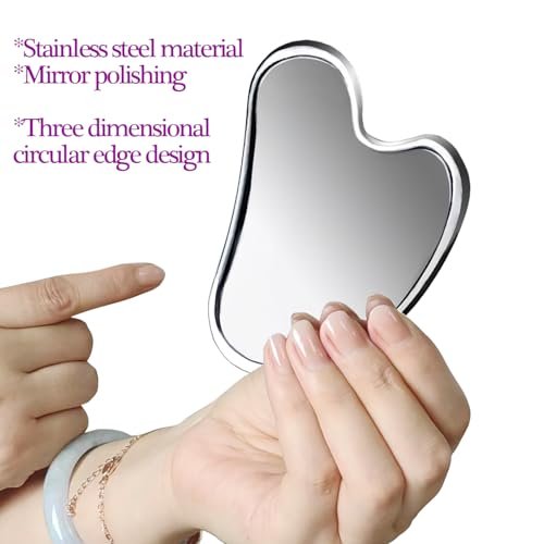 BYYDDIY Spherical Surface Stainless Steel Gua Sha Facial Tool – Tighten Skin, Reduce Wrinkles, Body & Eye Massager (Silver) - görsel 13