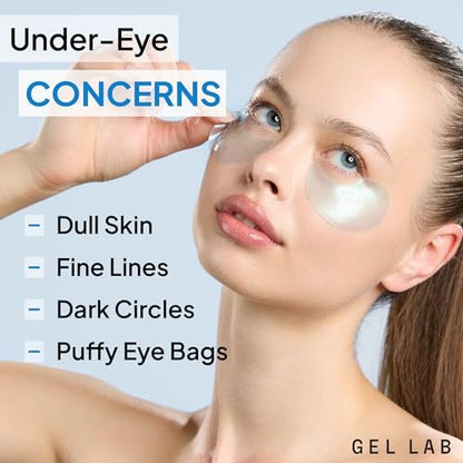 Gel Lab REGLOW Hyaluronic Acid & Caffeine Korean Skincare Eye Patches - Hydrating Under Eye Mask for Puffy Eyes, Dark Circles, and Wrinkles (60 Patches) Avelisse