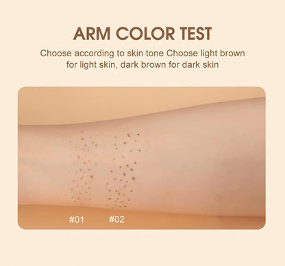 YEOSMINE Freckle Pen 2PCS Waterproof Natural Lifelike Faux Freckle Makeup Pen - Brown, Longlasting Soft Small Dot Pen for Effortless Sunkissed Skin