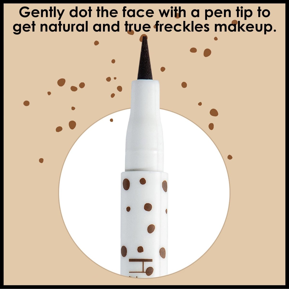 YEOSMINE Freckle Pen 2PCS Waterproof Natural Lifelike Faux Freckle Makeup Pen - Brown, Longlasting Soft Small Dot Pen for Effortless Sunkissed Skin - görsel 9