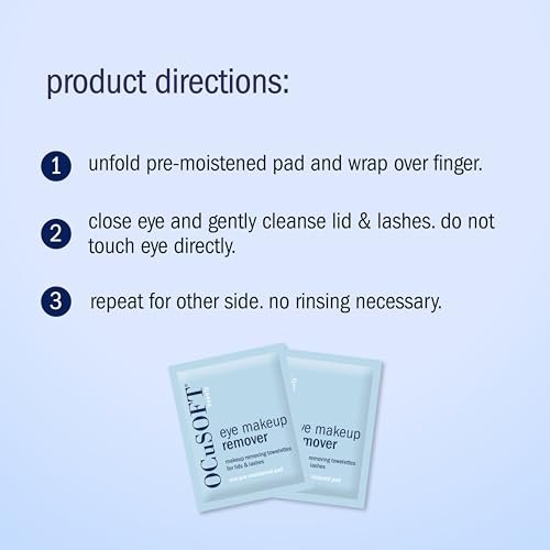 OCuSOFT Beauty Eye Makeup Remover - Individually Wrapped Makeup Removing Towelettes for Face, Lids, and Lashes, 36 Count - görsel 8