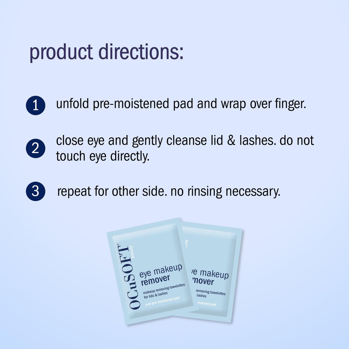 OCuSOFT Beauty Eye Makeup Remover - Individually Wrapped Makeup Removing Towelettes for Face, Lids, and Lashes, 36 Count - görsel 7