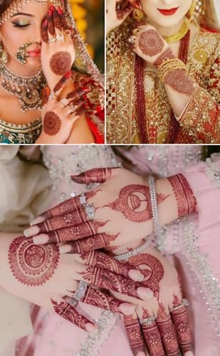 8 Sheets Red Brown Lace Floral Temporary Tattoo Stickers – Long Lasting Waterproof Body Art for Beach, Festival, Wedding & Party Decor - görsel 12