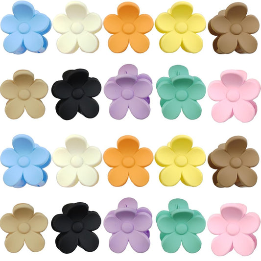 ROYHOO 20PCS 1.57inch Cute Flower Claw Clips – Strong Hold, No Slipping: The claw design with interlocking teeth – Image 1