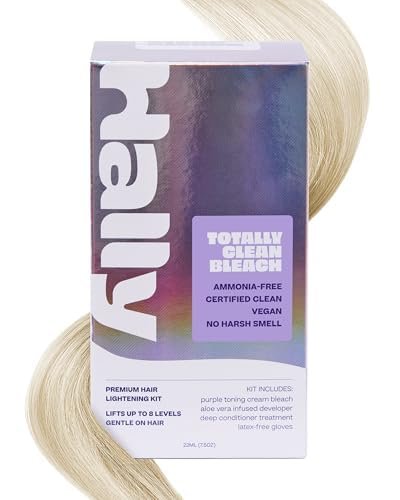 Hally Gentle Hair Bleach Kit – Ammonia Free Hair Lightener with Conditioning System | Gentle Lift Up to 8 Levels | Vegan, No PPD, No Resorcinol | Salon-Inspired At-Home Totally Clean Bleach Avelisse