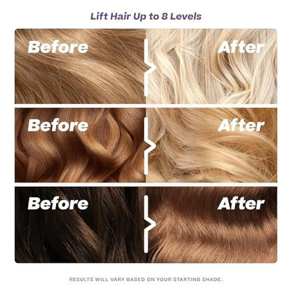 Hally Gentle Hair Bleach Kit – Ammonia Free Hair Lightener with Conditioning System | Gentle Lift Up to 8 Levels | Vegan, No PPD, No Resorcinol | Salon-Inspired At-Home Totally Clean Bleach Avelisse