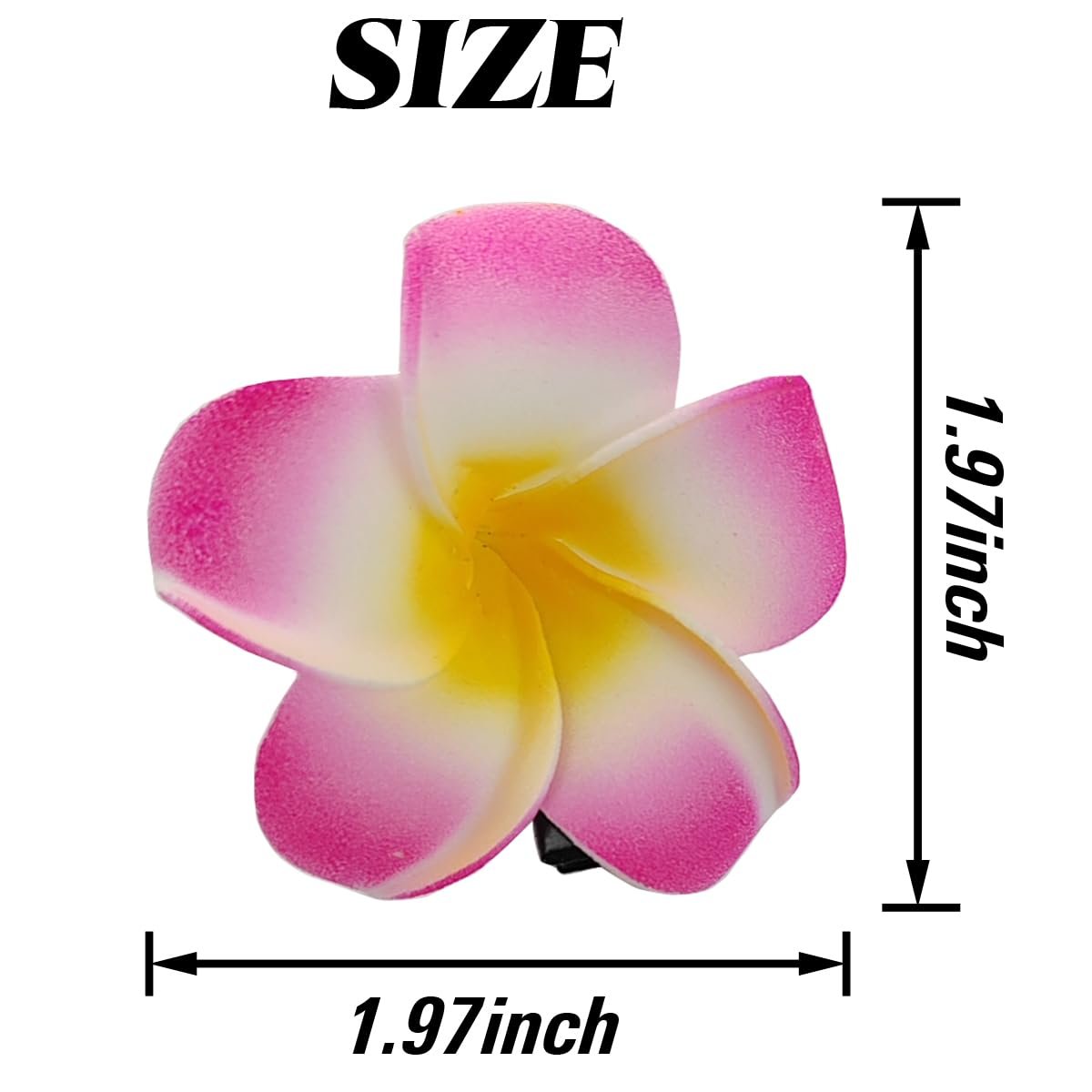 ROYHOO 40-Piece Frangipani Artificial Foam Hair Clips – Tropical Wedding & Luau Party Decorations (Multicolor) Avelisse