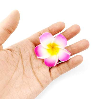 ROYHOO 40-Piece Frangipani Artificial Foam Hair Clips – Tropical Wedding & Luau Party Decorations (Multicolor) Avelisse