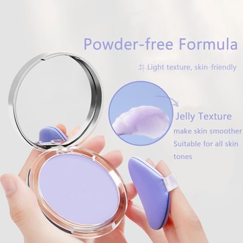 Matte Foundation Powder - Jelly Setting Powder with Mini Puff, Oil Control Face Pressed Powder for Long-Lasting Silky Blurring Waterproof Makeup - görsel 4