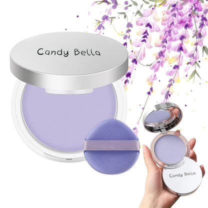 Matte Foundation Powder - Jelly Setting Powder with Mini Puff, Oil Control Face Pressed Powder for Long-Lasting Silky Blurring Waterproof Makeup