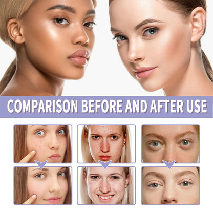 Matte Foundation Powder - Jelly Setting Powder with Mini Puff, Oil Control Face Pressed Powder for Long-Lasting Silky Blurring Waterproof Makeup