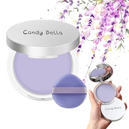 Matte Foundation Powder - Jelly Setting Powder with Mini Puff, Oil Control Face Pressed Powder for Long-Lasting Silky Blurring Waterproof Makeup