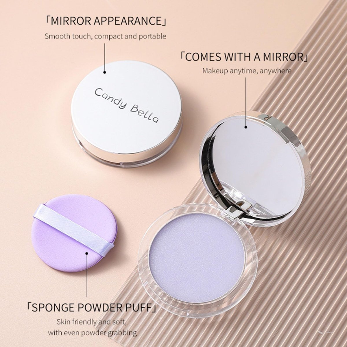 Matte Foundation Powder - Jelly Setting Powder with Mini Puff, Oil Control Face Pressed Powder for Long-Lasting Silky Blurring Waterproof Makeup - görsel 5