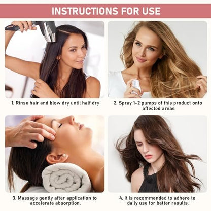 Daioai 2-Pack Natural Rice Water Hair Growth Spray for Thinning Hair - 1.69 Fl Oz Each Avelisse