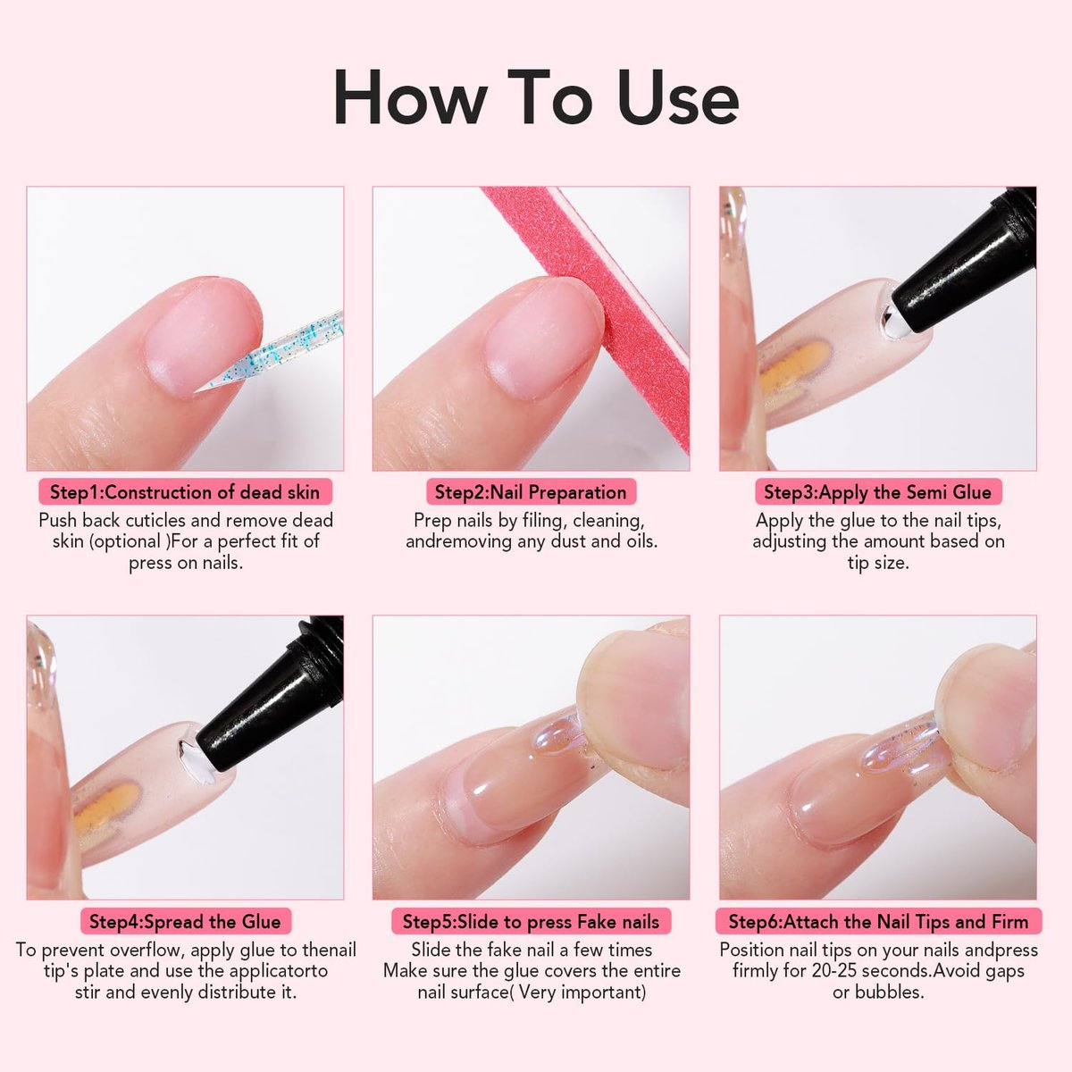 Curvlife Quick Drying 10g Semi Solid Nail Glue + 10ml Remover for Press On Nails – No UV Lamp Needed, Long Lasting Fake Acrylic Nails Kit Gel Avelisse