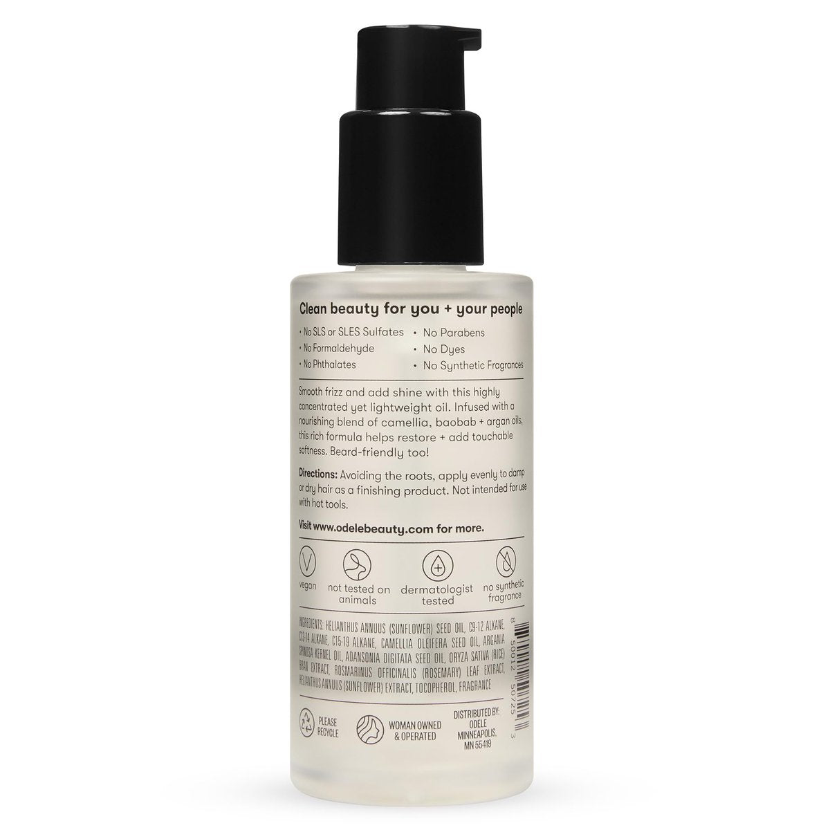 Odele Hair Oil with Baobab & Argan Oils - Lightweight Frizz Control, Shine & Hydration for All Hair Types, 1.7 Fl Oz - görsel 13