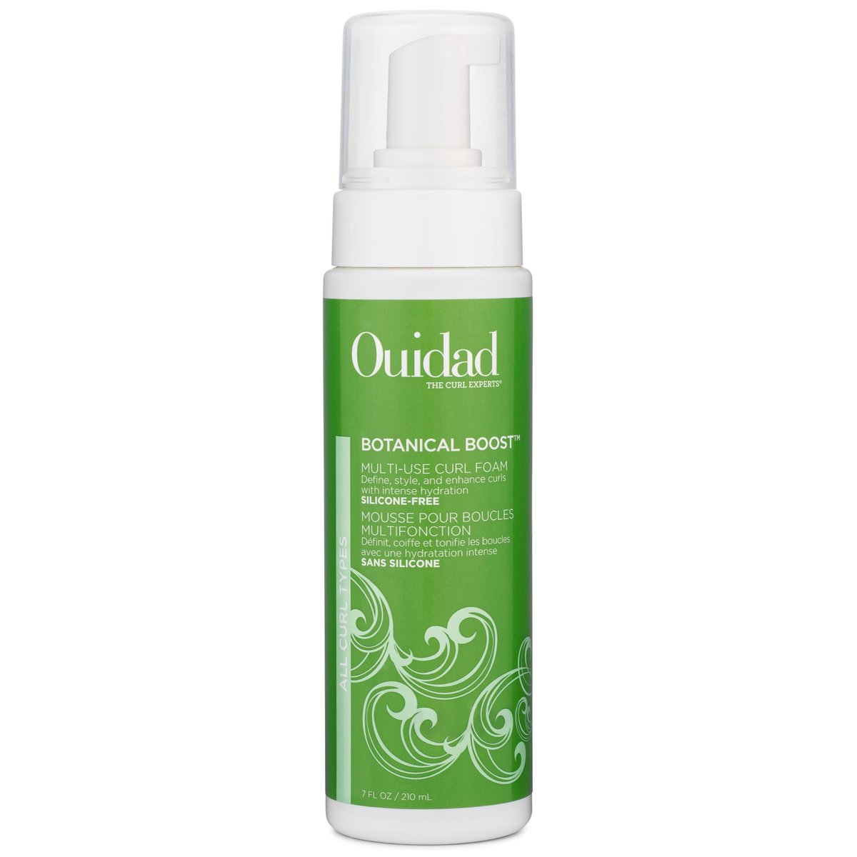 Ouidad Botanical Boost Multi-Use Mousse for Curly Hair, 7 fl oz - Lightweight Styling Foam, Curl Enhancer Restores, Hydrates & Adds Shine, No Silicone, Sulfates & Parabens Avelisse