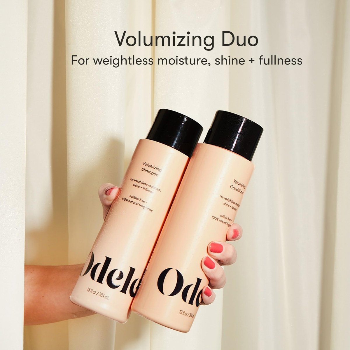 Odele Volumizing Sulfate-Free Shampoo & Conditioner Set - Adds Moisture, Shine, and Fullness for Straight or Wavy Hair - 13 Fl Oz Each (2-Pack) Avelisse