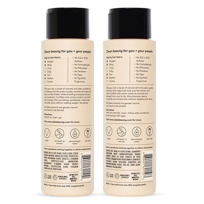 Odele Volumizing Sulfate-Free Shampoo & Conditioner Set - Adds Moisture, Shine, and Fullness for Straight or Wavy Hair - 13 Fl Oz Each (2-Pack) Avelisse