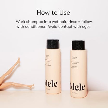 Odele Volumizing Sulfate-Free Shampoo & Conditioner Set - Adds Moisture, Shine, and Fullness for Straight or Wavy Hair - 13 Fl Oz Each (2-Pack) Avelisse